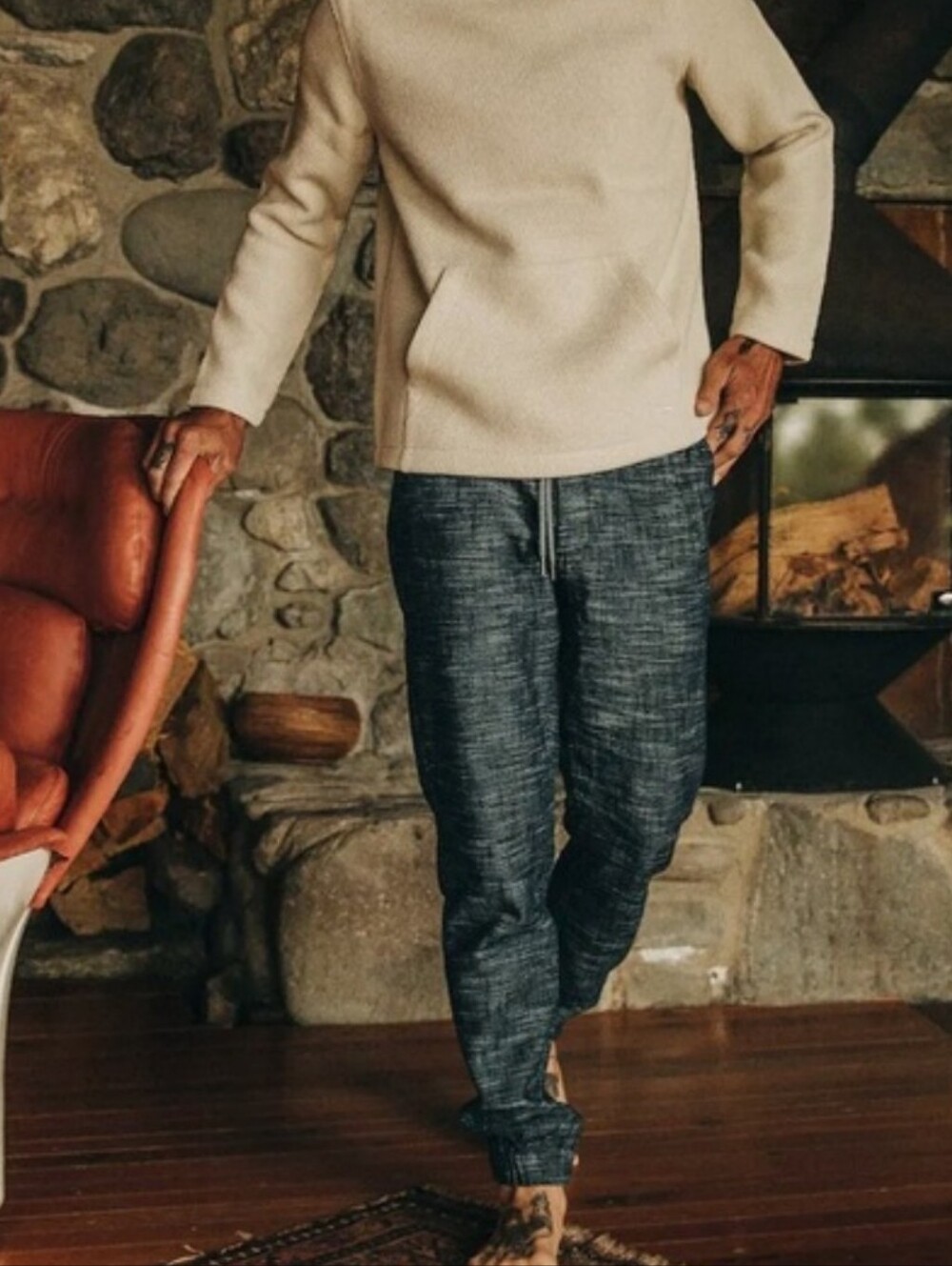 Taylor Stitch Après Pant Indigo Sashiko Joggers